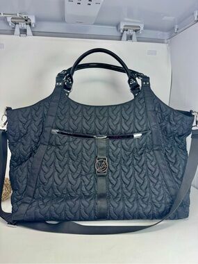 Vera Bradley Black Quilted "On The Stroll" Tote